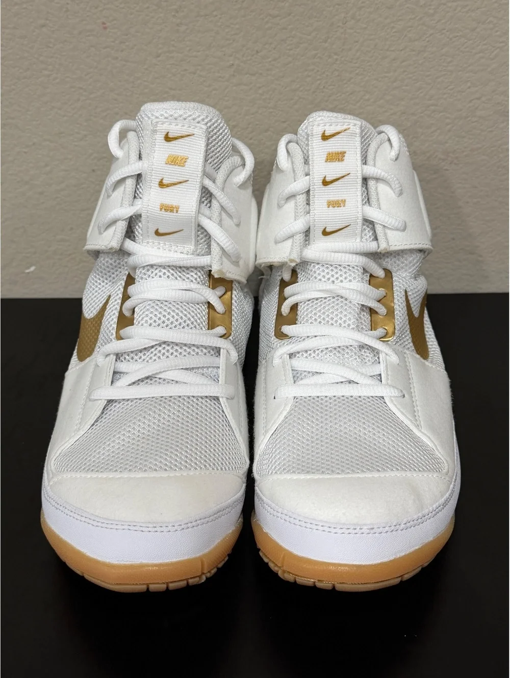 Size 8.5 - Nike Fury Wrestling/Boxing Shoes “White Gold Gum”